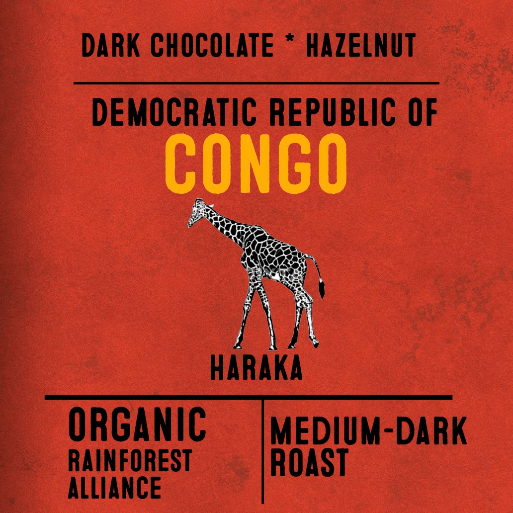 organic fair-trade congo haraka, dark chocolate and hazelnut, 